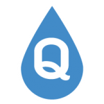 ikona kropla wody z symbolem jakości w środku